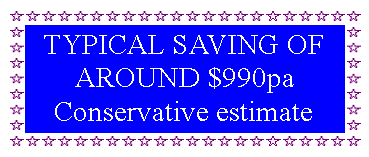 Text Box: TYPICAL SAVING OF AROUND $990paConservative estimate